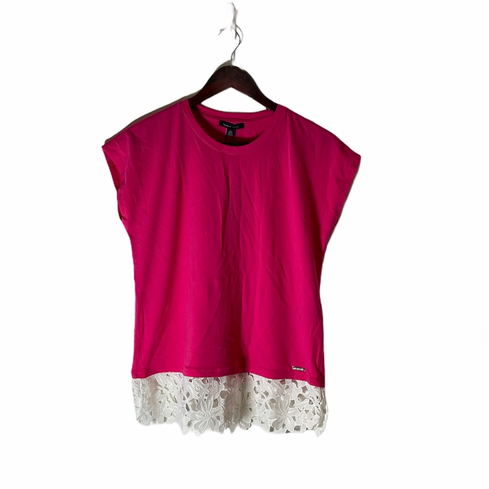 Tommy Hilfiger Pink Eyelet Trim